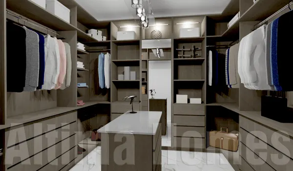 Spacious Brown Walk-In Closet - Altima Homes Inc.