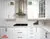 All-White Marble Floor Quartz Countertop Kitchen - Altima Homes Inc.