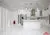 All-White Marble Floor Quartz Countertop Kitchen - Altima Homes Inc.